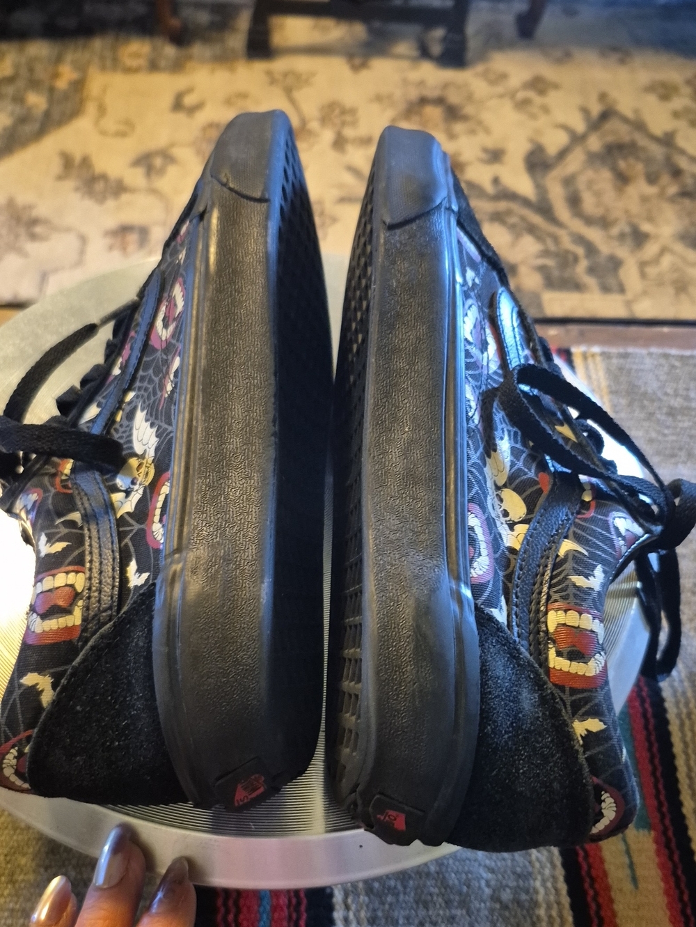 Vans Old Skool "Glow Frights" sneakers,Sz.Mens 8.5 Womens Sz.10. (#1533S) - Picture 7 of 16